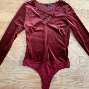 Maroon body suit & Never worn!!!